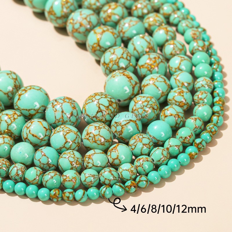 Synthetic green gold pattern pine
