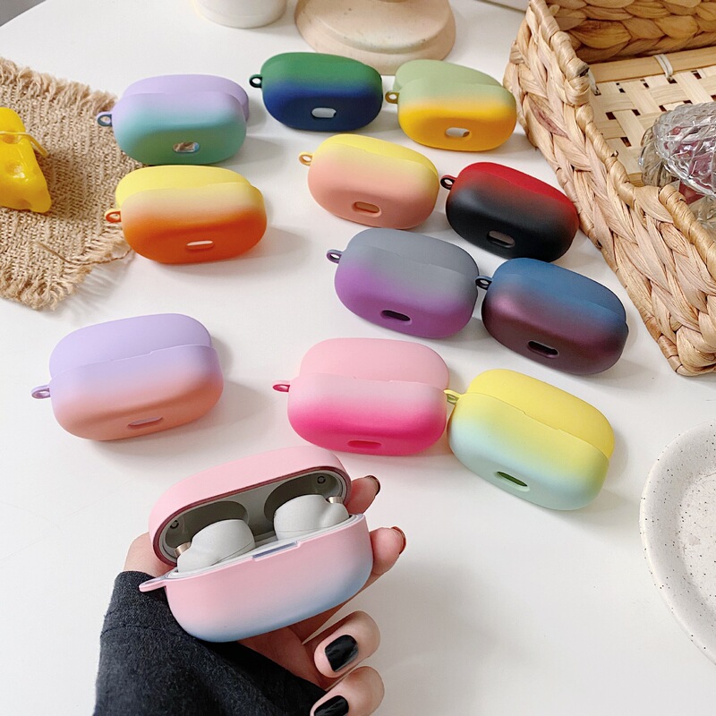 Suitable for Sony/Sony WF-1000 XM5 Bluetooth earphone case two-color gradient frosted pc hard two-color earphone case