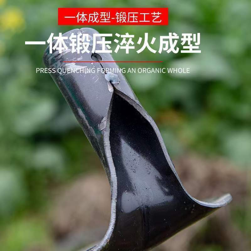 マンガン鋼農業用長柄鍬、除草、耕起、土壌ほぐし用の特殊な全鋼製の厚みのある農具、屋外掘削および除草用の鍬|undefined