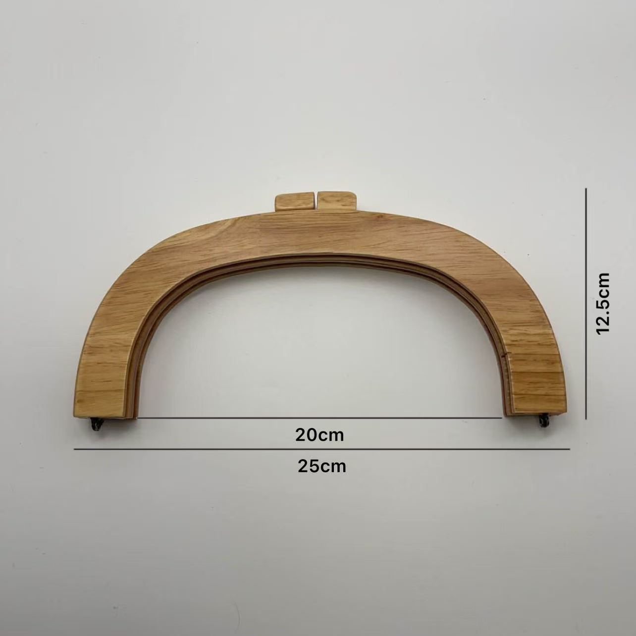 Double wooden bead metal handle DIY bag accessory, fashionable handle for knitted vintage handbags