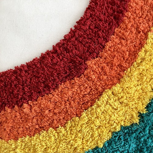 Nordic ins rainbow tufted pillow case Moroccan style living room bedroom bedside cushion car office waist pillow