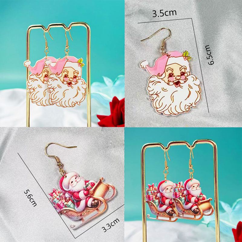 cute cartoon acrylic sophisticated atmospheric earrings for elderly