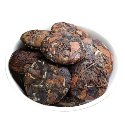 Fuding High Mountain White Tea Cake Old Shou Mei Small Tea Cake Old Gong Mei Button Tea Aged Jujube Aroma 500g Factory Wholesale