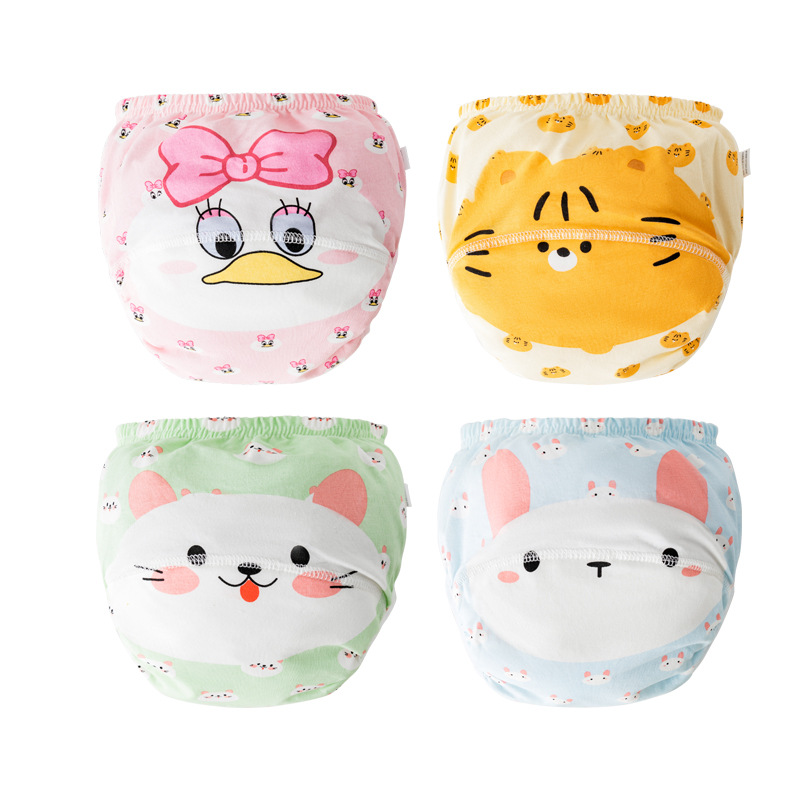Pantalones de entrenamiento del bebé Clase un algodón verano transpirable lavable gasa ropa interior los niños niñas anillo pañales bebé