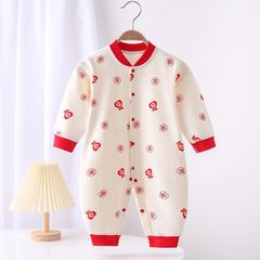 Pure Cotton Boneless Spring and Autumn Baby Bodysuit for Newborns and Toddlers (0-1 Years Old), Unisex, Seasonal Bodysuit
