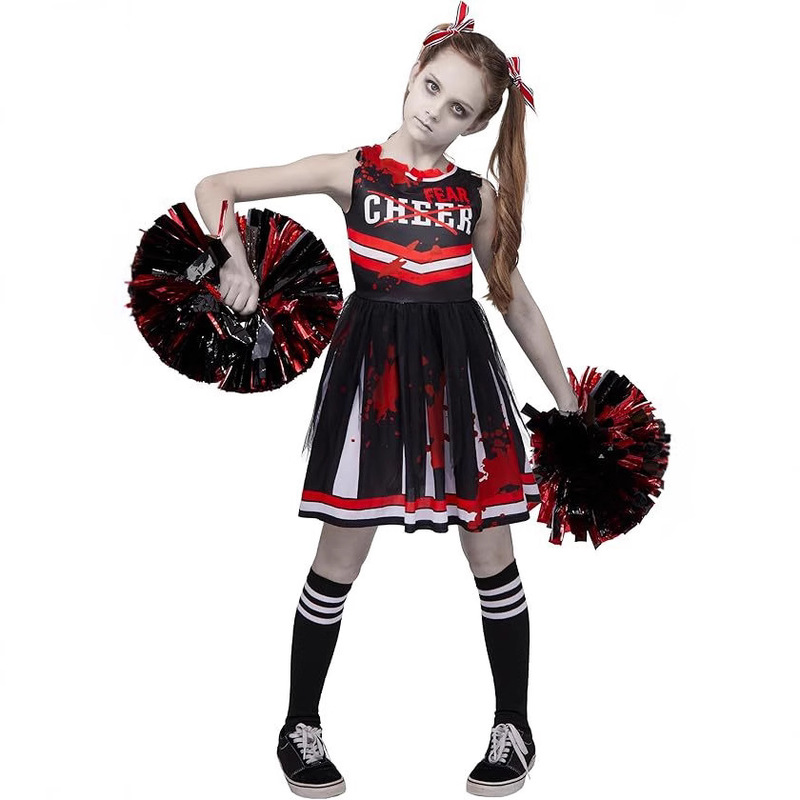 クロスボーダー新しいハロウィーンパーティー衣装海賊パフォーマンス服子供デジタル印刷チアリーディングパフォーマンス服|undefined