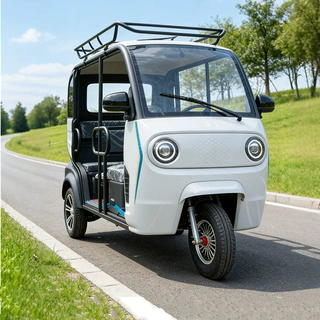 三排座椅可上牌新款顶棚家用休闲代步电动三轮车3座客户接待观光