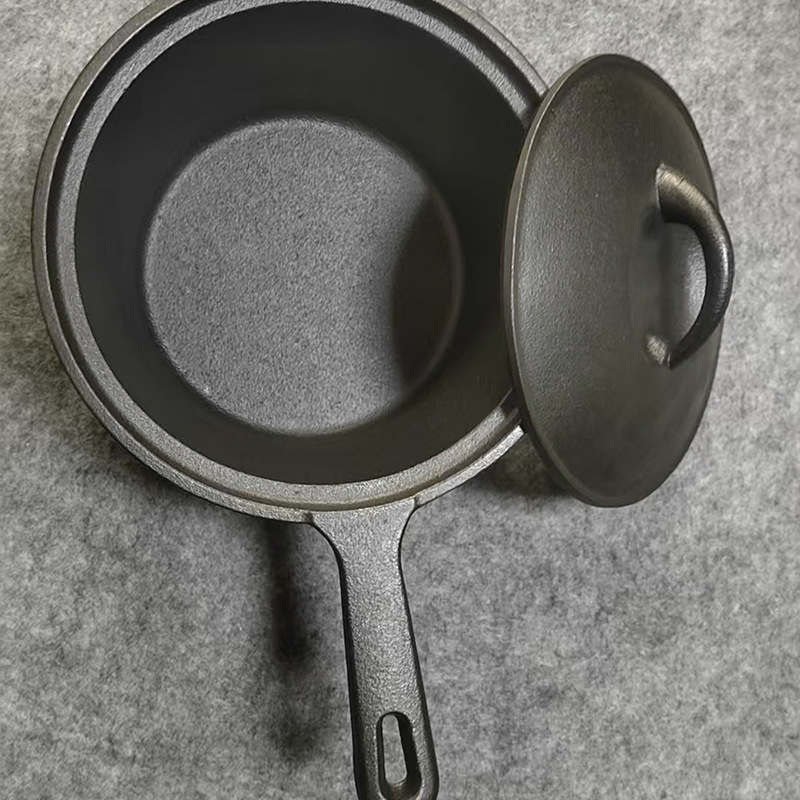 Olla de leche pequeña de hierro fundido Olla de hierro fundido gruesa sin recubrimiento Complemento alimenticio para bebés Olla de estofado pequeña Olla de hierro puro Cocina de inducción Gas universal