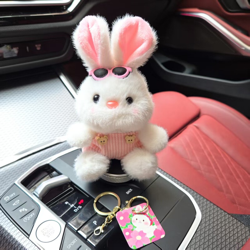 かわいいスカーフバニーペンダント模擬ウサギぬいぐるみ人形バッグペンダント人形キーホルダー人形|undefined