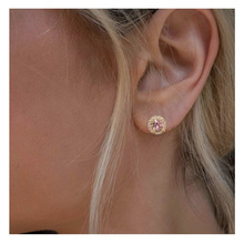 欧美时尚设计感铜镶钻耳环 跨境潮流气质耳坠耳饰品女 F15880