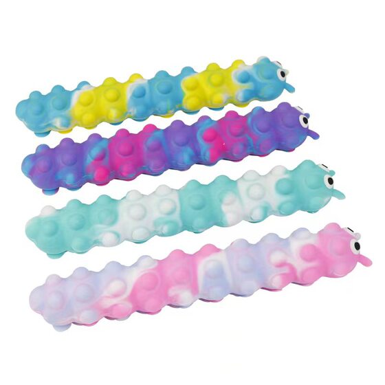 New Silicone mouse killing desktop decompression artifact children's educational toy sucker Caterpillar pinch music bubble board