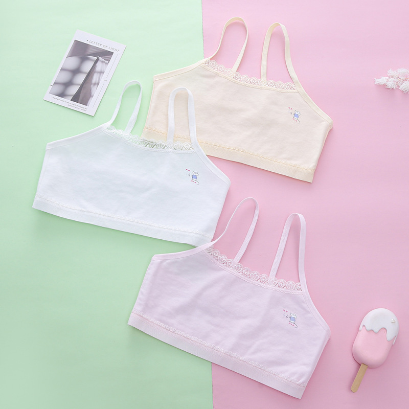 Cross-Border Plus-Size Girls' Camisole Anti-Bump Undershirt for Children in Development Stage, Elementary, Middle, and High School Students' Underwear
