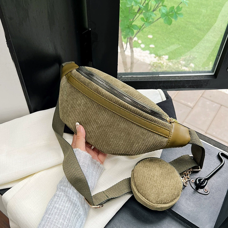 Sports belt bag, shoulder bag, fashionable retro chest bag, 2023 collection, Japanese and Korean