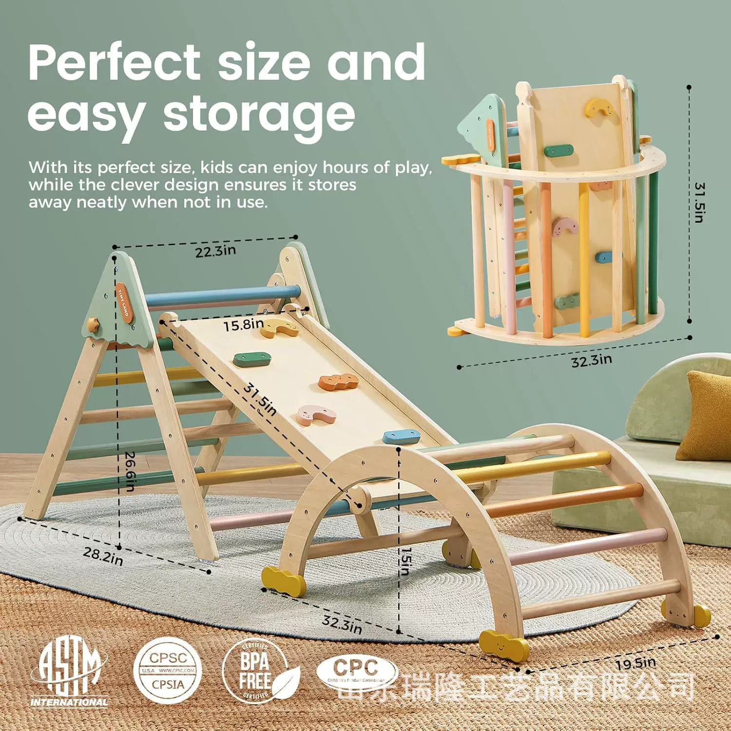 跨境攀爬架室内宝宝幼儿滑滑梯儿童家用小型三角攀爬架攀岩玩具