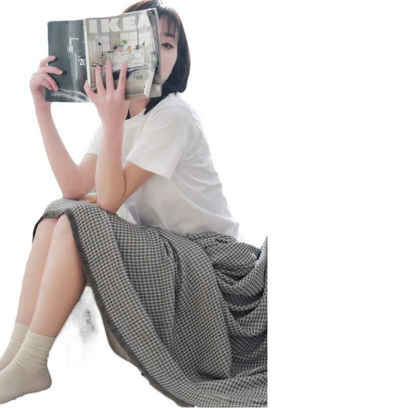 Окрашенное из бамбукового волокна, окрашенное в пряжу, вафельное летнее одеяло, полотенце, одеяло двойное весенне-летнее одеяло для обеденного перерыва поколение волос