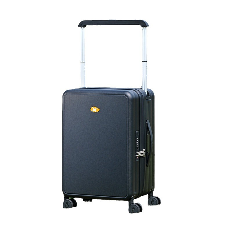 Vali nhựa PC 20 inch thanh kéo rộng, mở nắp trước, bánh xe đa hướng chống sốc — 53L thanh kéo rộng mở phía trước hành lý đóng gói năng lượng khổng lồ SF màu tím miễn phí vận chuyển