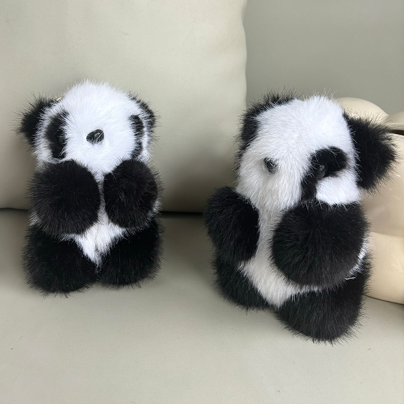 Imitación de pelo de visón panda colgante regalo de cumpleaños agarra muñeca de peluche lindo panda bolsa colgante