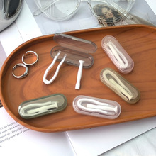 复古纯色莫兰迪透明隐形眼镜盒取戴器夹子镊子吸棒佩戴棒组合批發