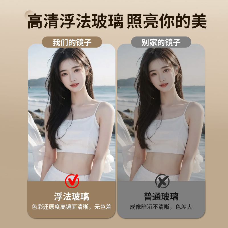 Espejo de cuerpo entero de estilo antiguo, dormitorio doméstico, espejo de cuerpo completo, tienda de ropa, espejo de montaje en pared, espejo de montaje en pared, espejo grande