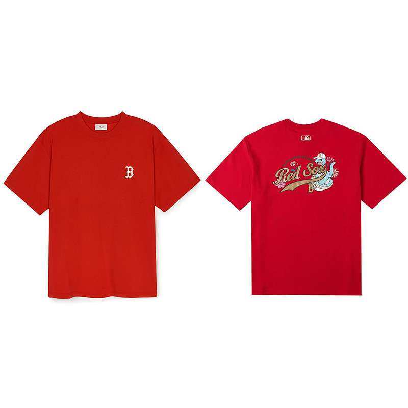 韓国新作MLBバックロゴ大プリントNY半袖Tシャツ男女兼用刺繍カジュアル半袖|undefined