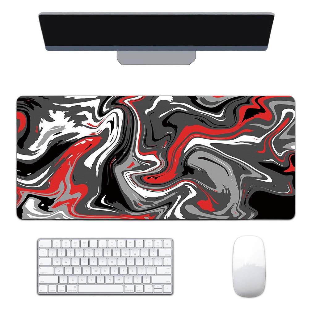 Mapa de calor transfronterizo extra-grande juego engrosado Oficina abstracto viento fluido colorido expansión corrugado mouse pad patrón personalizable