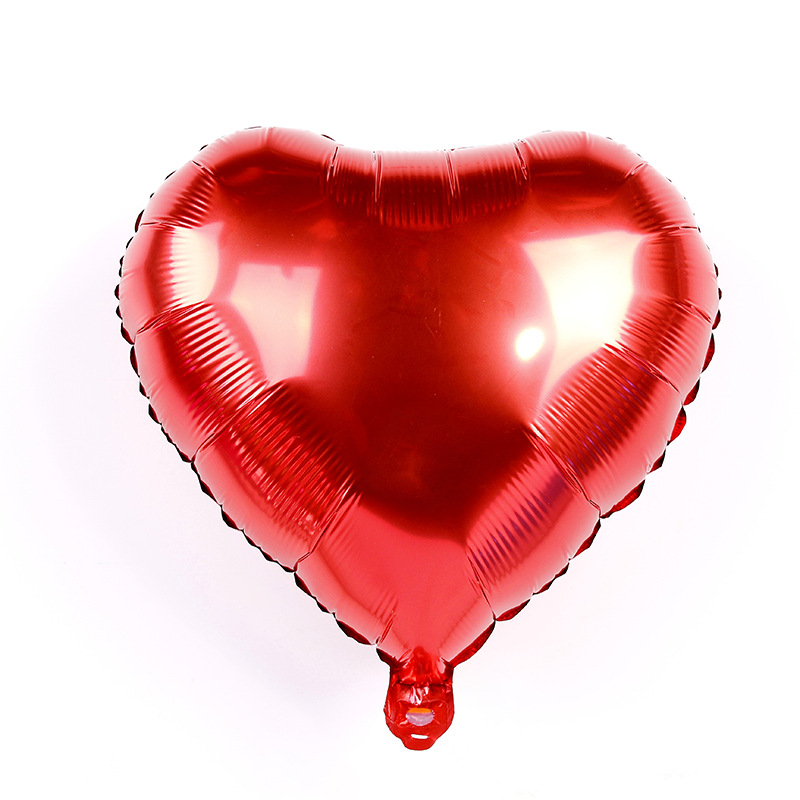 Globo de aluminio en forma de corazón de 18 pulgadas decoración de cumpleaños propuesta de boda confesión decoración melocotón corazón globo de papel de aluminio