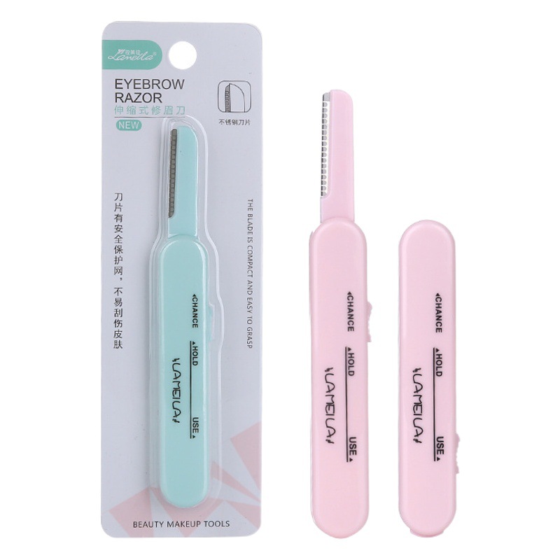 Lamella telescopic eyebrow trimmer stainless steel blade eyebrow trimmer eyebrow scraper eyebrow trimmer auxiliary tool A0367