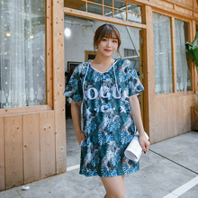 大码泳衣女 胖mm330斤三件套运动遮肚显瘦宽松性感保守温泉泳装女