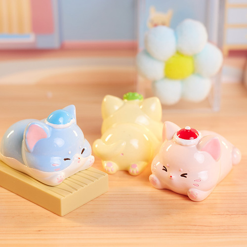 New cat papa lol cute cartoon cute blind bag creative desktop decoration small ornaments trendy resin figure