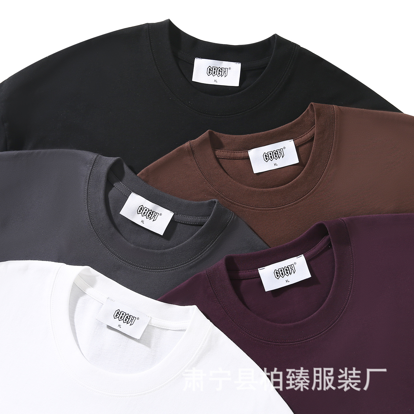 Camiseta nueva para hombre 2026, cuello redondo, color liso, unisex, triple protección, manga corta, hombro caído, top informal holgado y moderno.