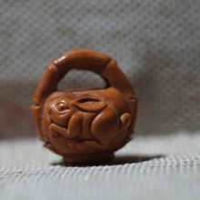 野生龙纹桃核手工雕刻十二生肖桃篮婴儿成人通用惊吓平安走夜路