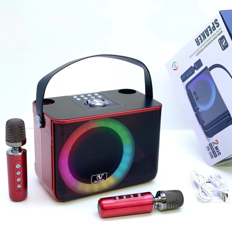 YS226 クロスボーダー ワイヤレス Bluetooth スピーカー サブウーファー デュアルマイク カラオケスピーカー アウトドア ステレオ|undefined