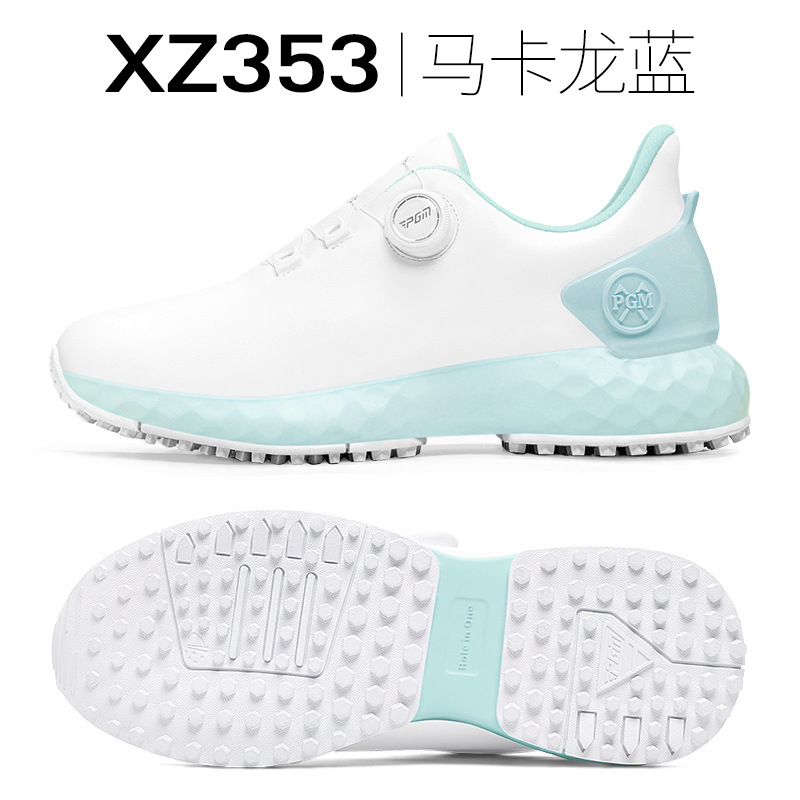 Giày golf nữ PGM chống thấm nước, núm vặn, đế foam êm — XZ353-xanh macaron, XZ353-Anh Đào tuyết trắng, XZ353-Hoa anh đào rơi Hồng