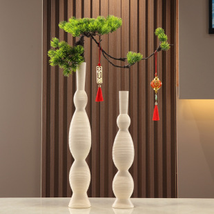 Chinese Simple Style Entrance Decoration Ornaments Tall Vase Ceramic Home Living Room Tv Cabinet Housewarming Gift