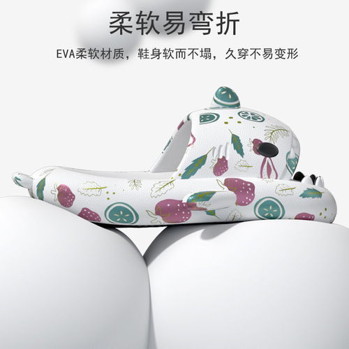 Cross-border sports shark cool flip-flops for women summer new EVA light insole feel comfortable home slippers shower slippers for men