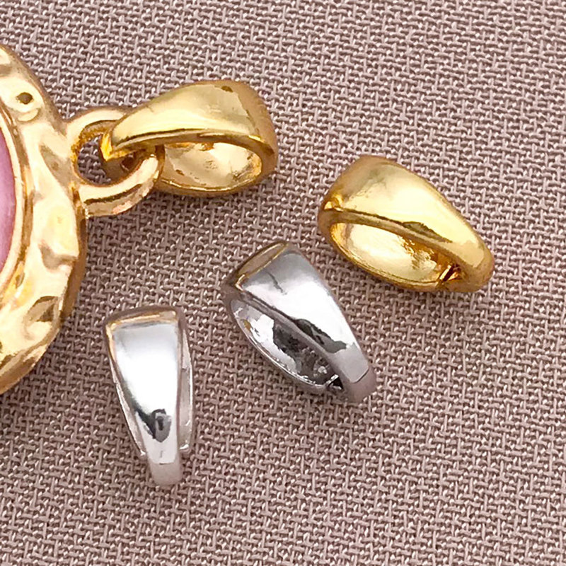 18K Gold-Plated Copper Small Exquisite Smooth Necklace Bracelet Clasp DIY Pendant Jewelry Accessory Material Sunflower Seed Clasp