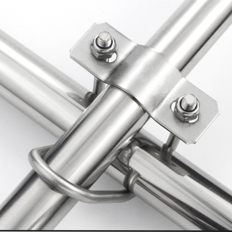 十字卡扣双U型管卡镀锌铁管卡子4分6分1寸产床大棚猪场固定限位栏