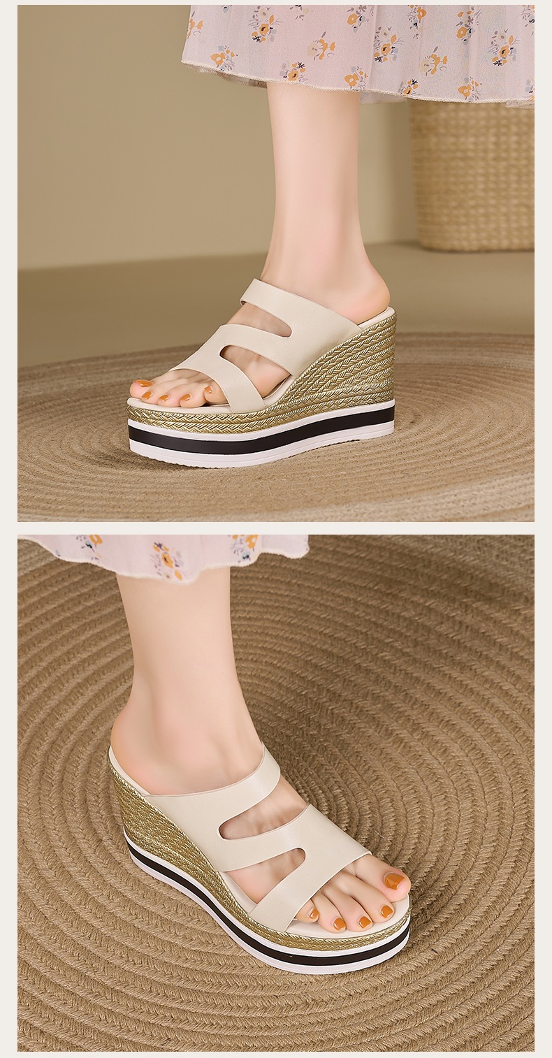 Sandal cao gót nữ hở mũi đế xuồng 10 cm — đen chi tiết 13