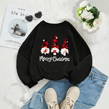 ebay速卖通热销童装长袖套头卫衣  圣诞小矮人印花  休闲 圆领