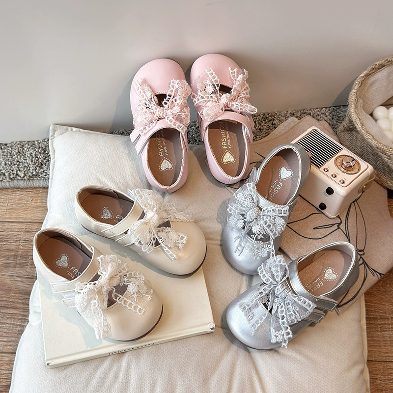 Одиночная обувь для девочек весна-лето новый милый сладкий детский кроссовок для девочек обувь для девочек кружевной бант