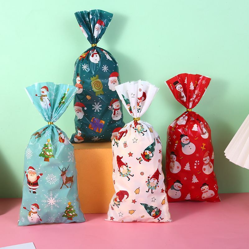 国境を越えたクリスマス要素プリントOPP包装袋サンタクロースキャンディー平ポケット焼き菓子袋|undefined