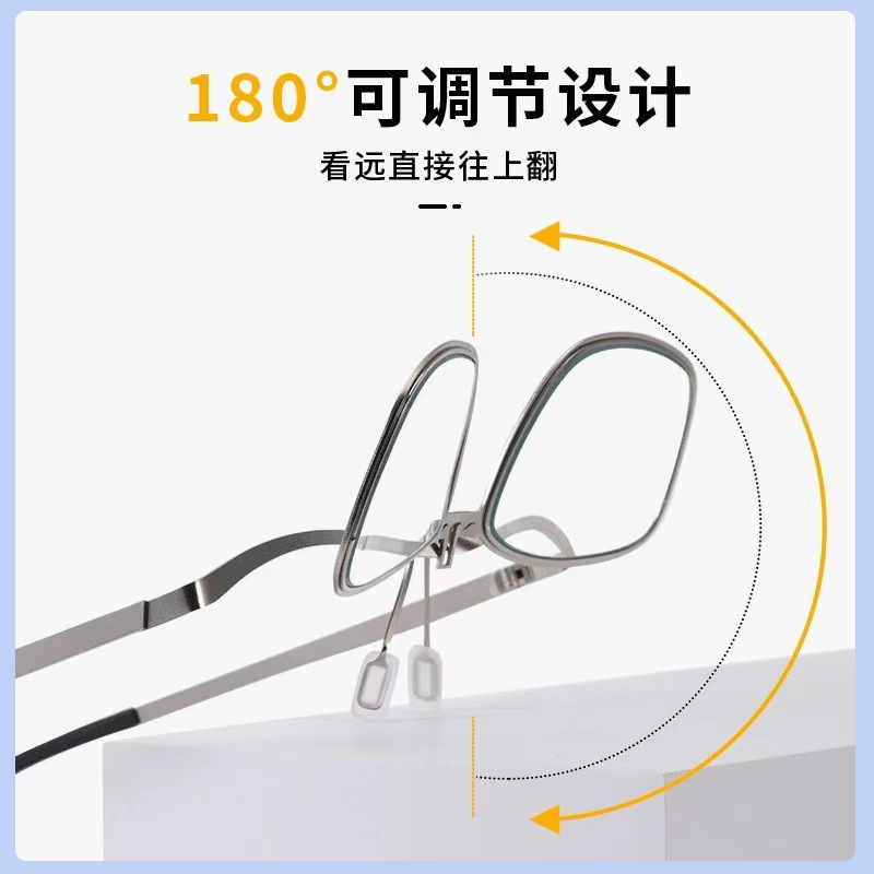 Gafas de lector de estilo extranjero, marco cuadrado retro, gafas de lector de metal, gafas antiluz azul HD, gafas de lector de edad media y vieja