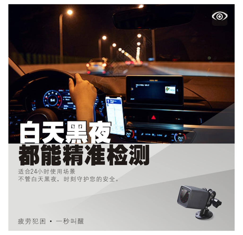 Car-Mounted Fatigue Driving Warning Device with Facial Recognition to Prevent Drowsiness, Dms Voice Reminder for Safe Driving
