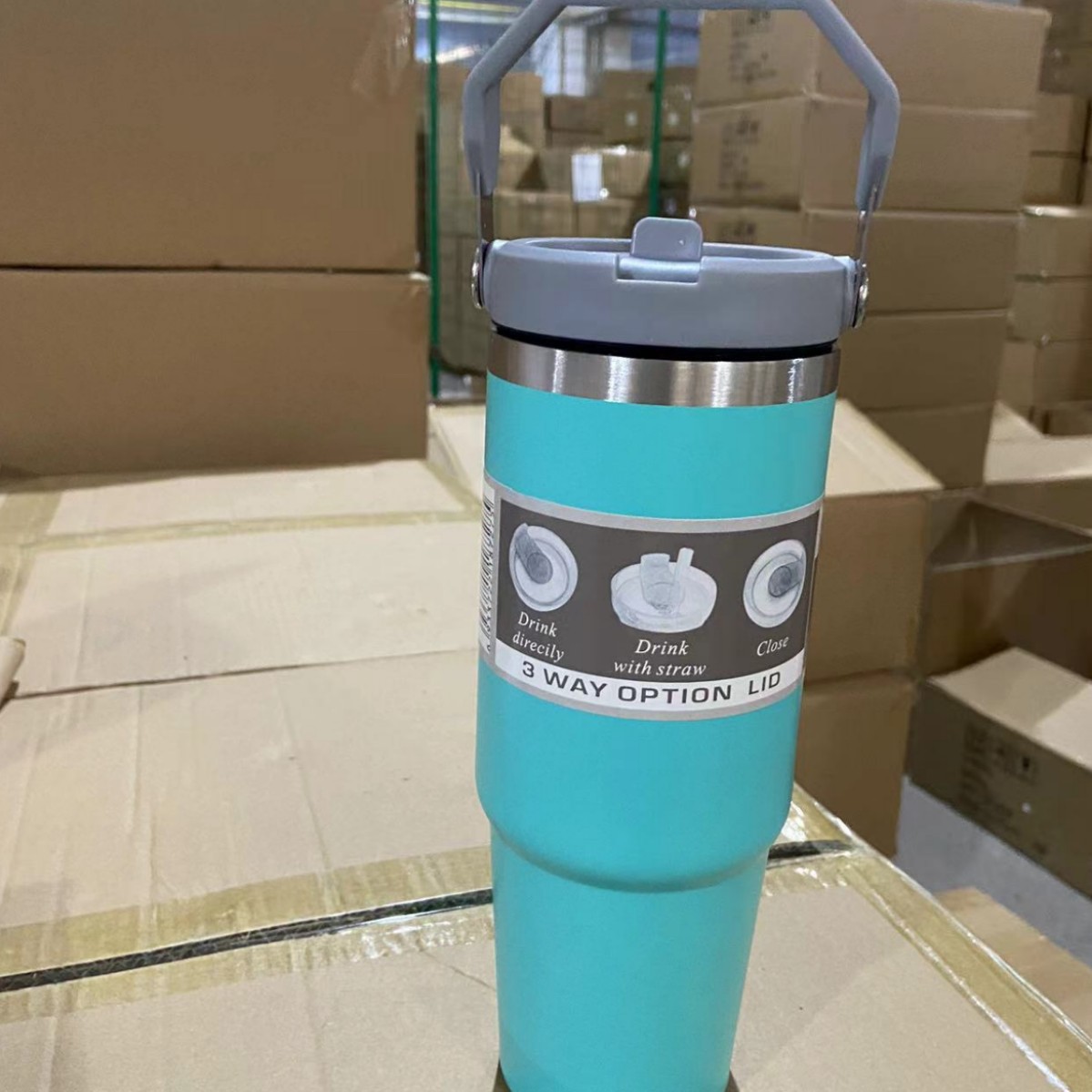 Vaso de aislamiento de gran capacidad para automóvil de vacío de doble capa de acero inoxidable 304 transfronterizo