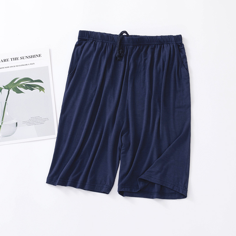 Verano más tamaño modal de los hombres pantalones de pijama de Casa delgada deportes casuales pantalones de pijama cortos de los hombres extra gordos pantalones cortos de fibra de bambú