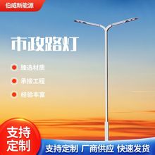 LED市电双臂路灯 高低臂双头路灯8米10米12米道路照明路灯杆厂家