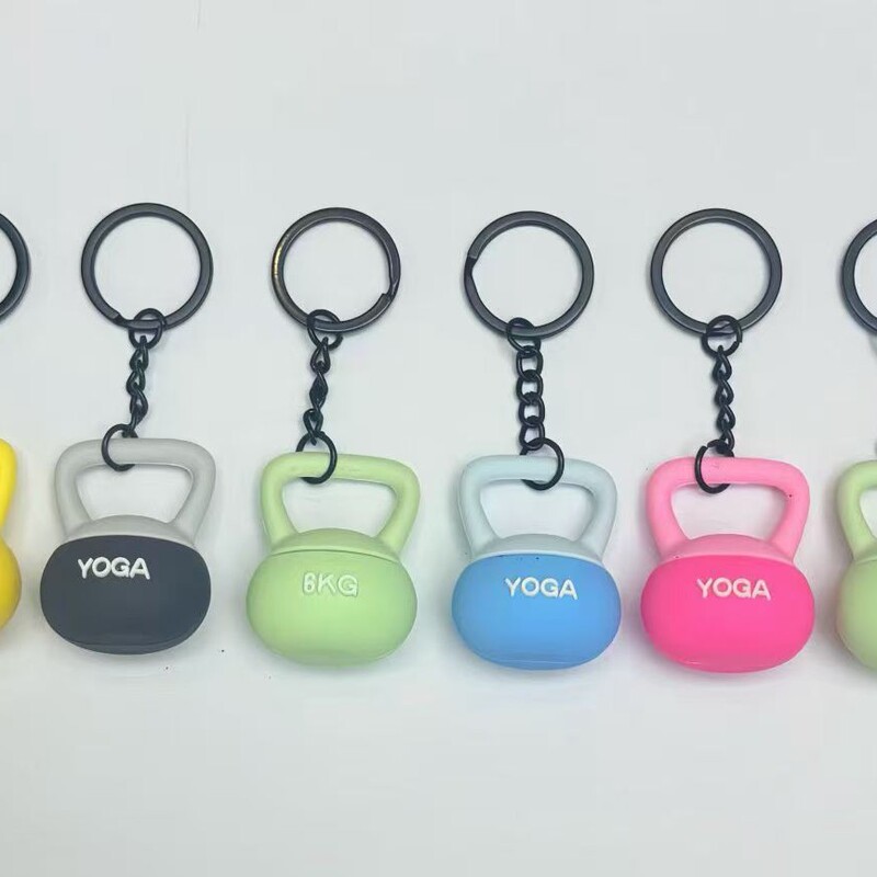 New Dopamine Mini Fitness Keychain Accessories Yoga Gym Sports Bag Pendant Dumbbell Wholesale