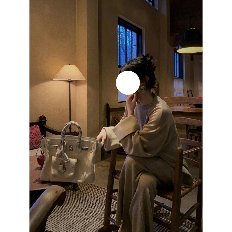 7675慵懒风松弛感 秋季新款高级温柔系针织穿搭休闲阔腿裤套装女|undefined