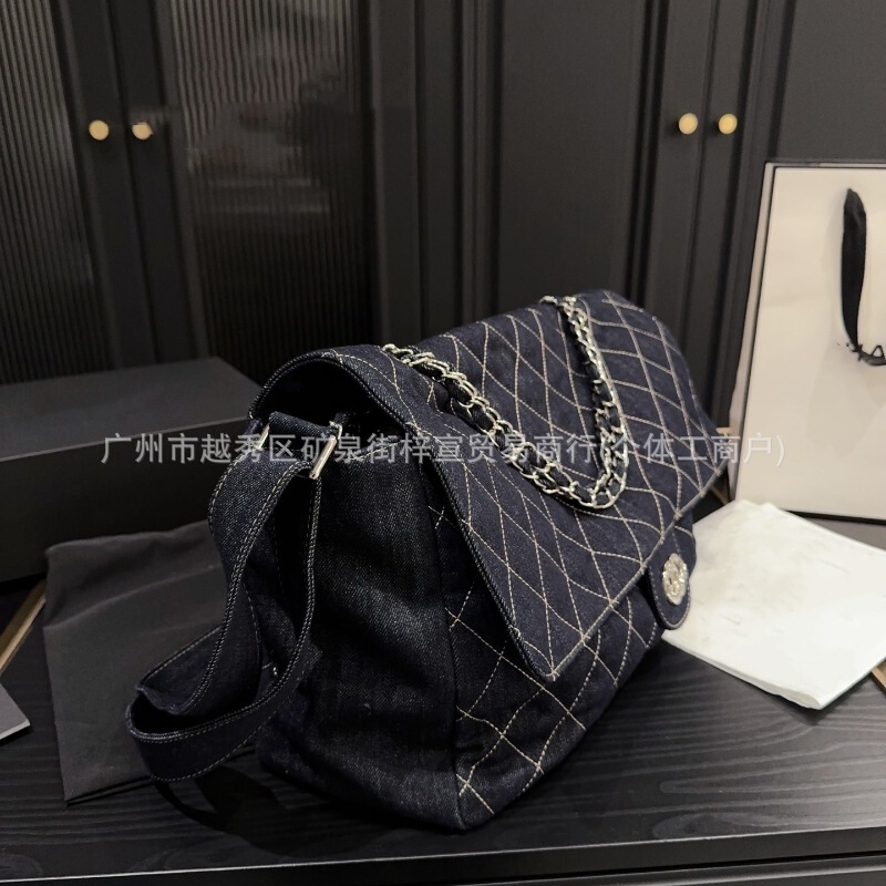 新款丹宁牛仔腋下包时尚百搭轻奢小众高级感小香风单肩包斜挎包|undefined