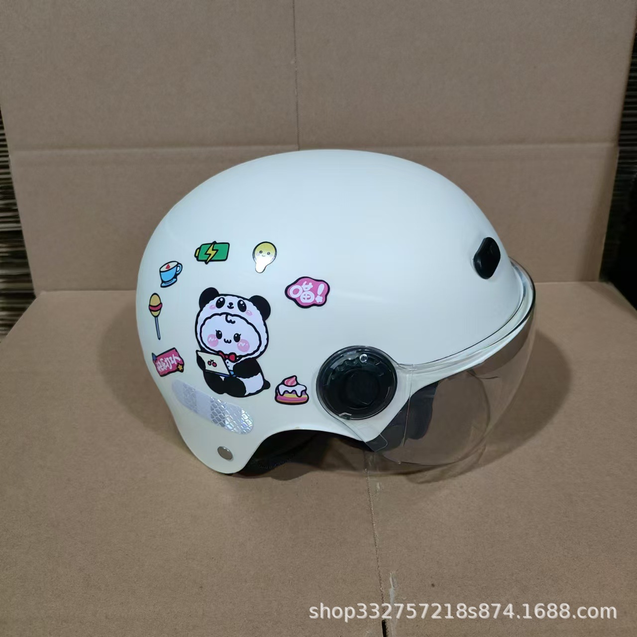 흰색 흑백 곰 + 투명 거울